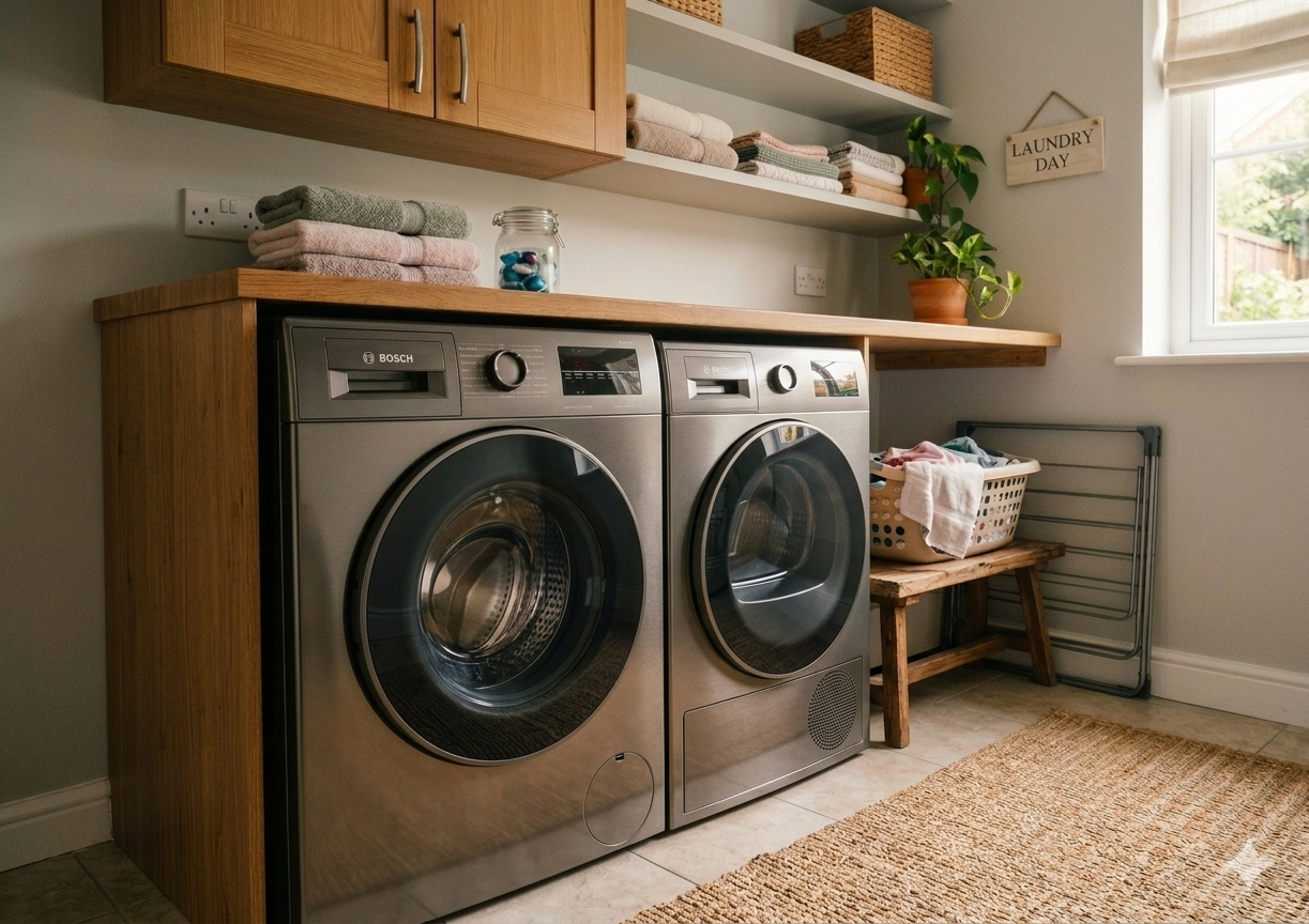 Front-load washer + dryer